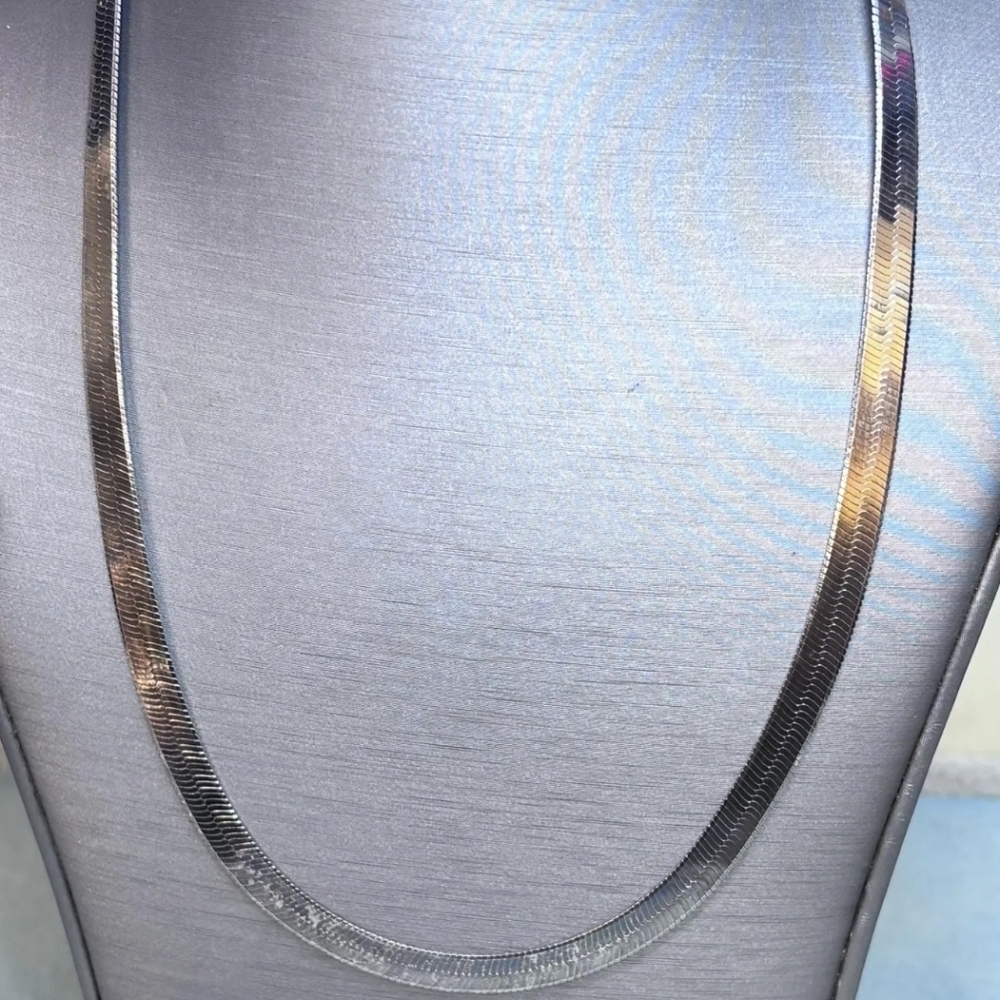 Sterling Silver 925 Herringbone Necklace
